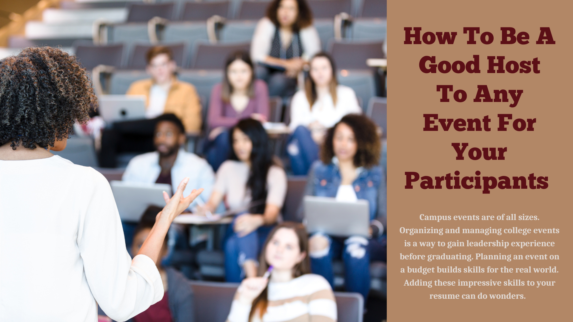 How To Be A Good Host To Any Event For Your Participants